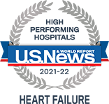 U.S. News High Performing Hospitals badge for Heart Failure